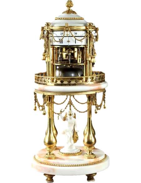 Pendulum with Rotating Circles "The Temple Of Love" - antique clocks-Bozaart