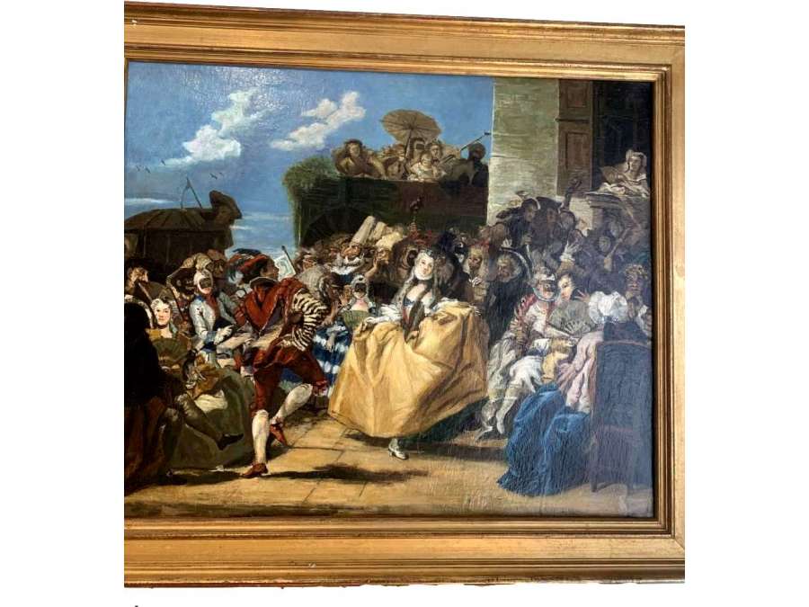 Follower Painting By Pietro Longhi Italian Painter Of The 18th Century - Genre scenes Paintings