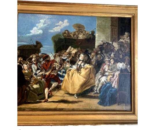 Follower Painting By Pietro Longhi Italian Painter Of The 18th Century - Genre scenes Paintings