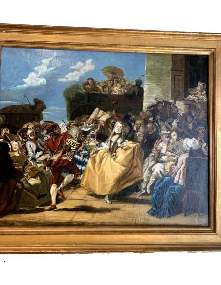 Follower Painting By Pietro Longhi Italian Painter Of The 18th Century - Genre scenes Paintings-Bozaart