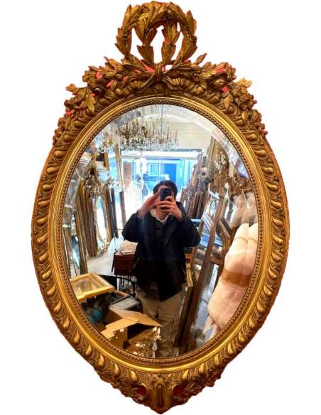 Miroir Louis XVI Ovale 80*120cm - miroirs-Bozaart