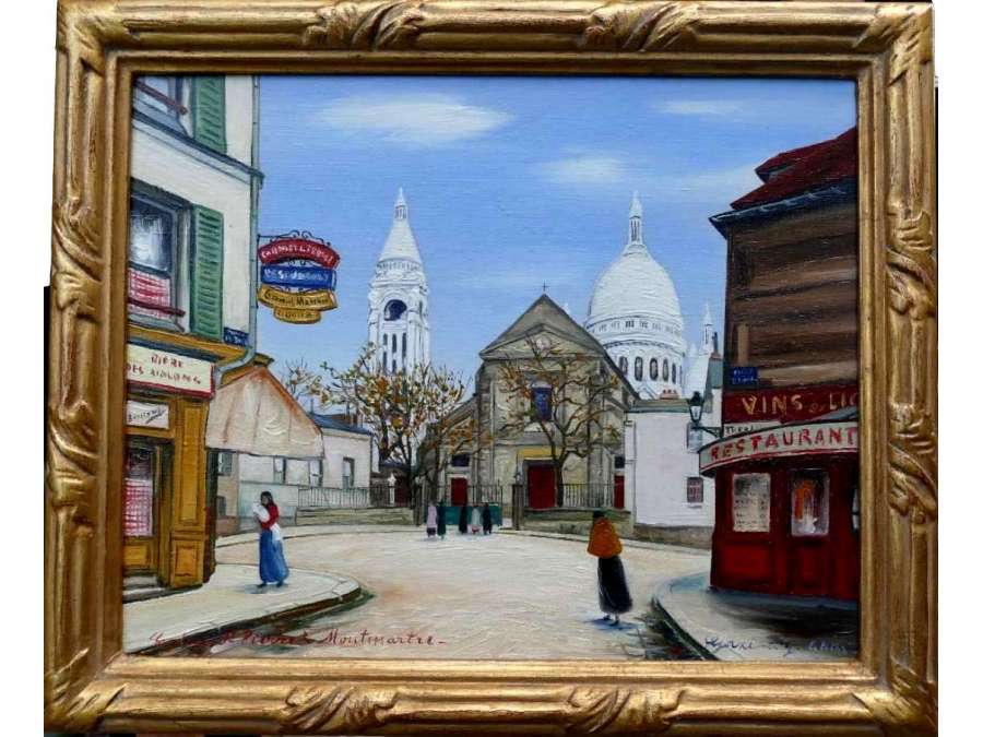 Gazi The Tatar Montmartre Oil On Canvas Signed And Located