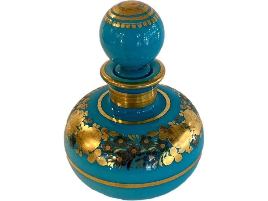 Turquoise Opaline Bottle From Desvignes