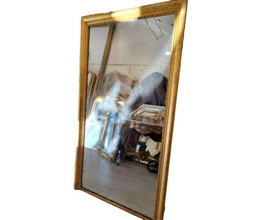 Very large Louis Philippe golden fireplace mirror 116*212cm - fireplace mirrors
