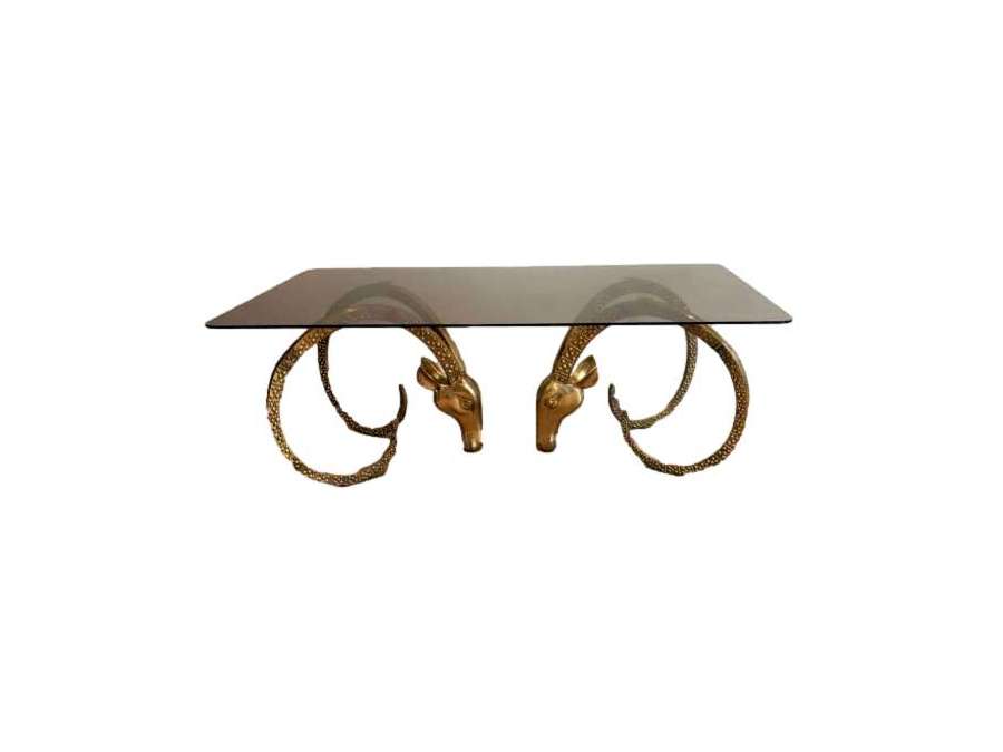 Table basse en bronze Années 70