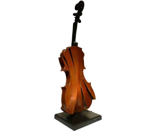 Arman 20th Century Bronze Sculpture Signed Violin Coupe III Modern Art - Ancient Bronzes