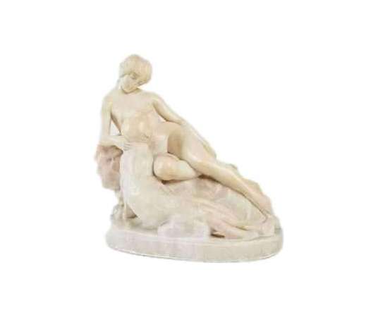 Alabaster sculpture by Giuseppe Gambogi (1862-1938) Italian sculptor. - marble and stone sculptures