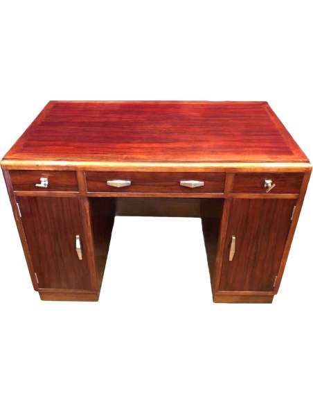 Art Deco Desk With Rosewood Drawers, Three Drawers On The Front - Desks-Bozaart