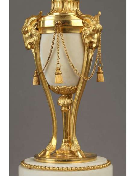 Pair Of Louis XVI Candelabra with Three Lights. - Candlesticks-Candelabra-Bozaart