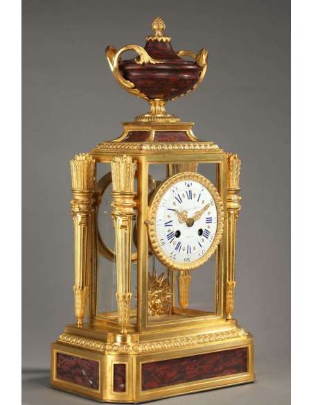 Cage Clock Signed Raingo Frères, - antique clocks-Bozaart