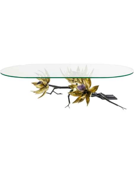 Willy Daro, Table Basse En Bronze, Années 1970, LS54702803B - Tables Basses-Bozaart