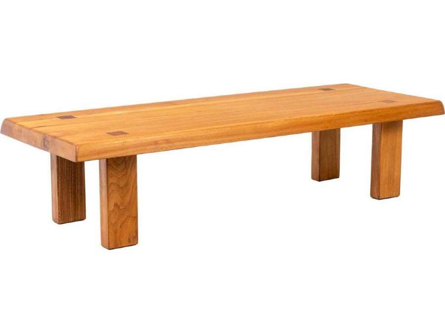 Pierre Chapo, 20th century wooden coffee table. Circa 1960