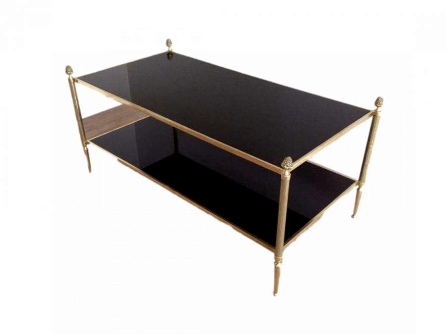 Table Basse du 20ème Siècle en+Bronze et Laiton