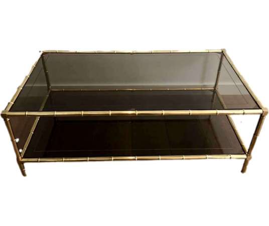 70s Brass Coffee Table