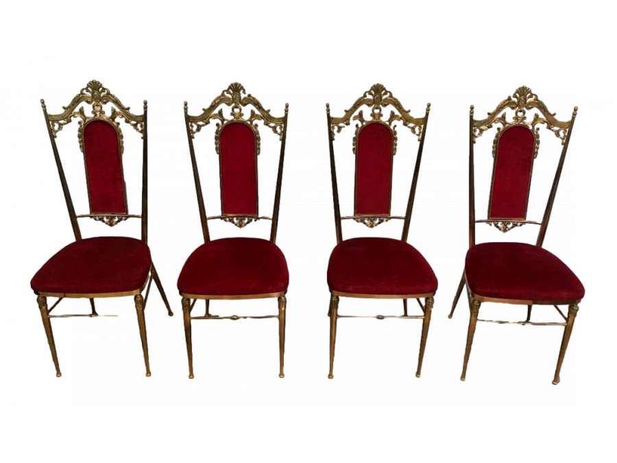 Pair of 20th Century Brass Chairs