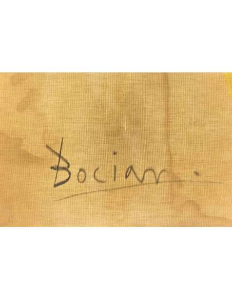 Bocian, Composition Abstraite, Technique Mixte Sur Toile, 1949 - LS40362201 - Tableaux peintures abstraites-Bozaart