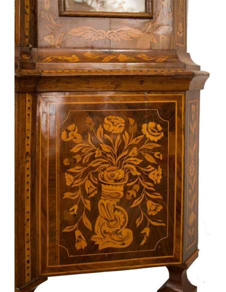 Large Dutch showcase in floral marquetry, nineteenth century - LS33292701 - showcases-Bozaart