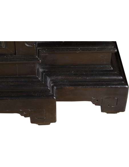 Grand Meuble D’appui Chinoisant En Bois Laqué Noir, Rouge Et Or, Vers 1880 - LS37661501 - cabinets-Bozaart