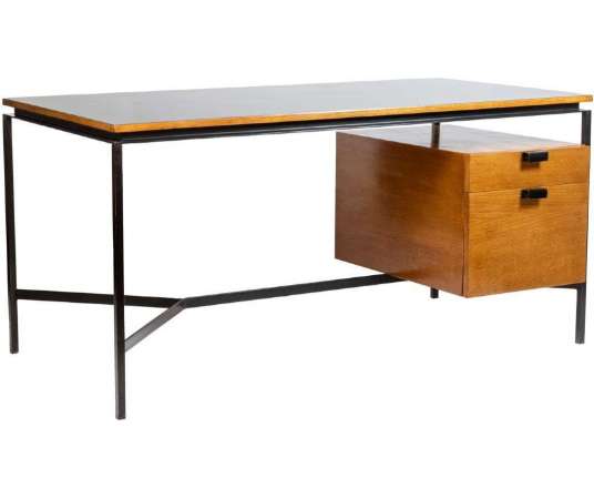 Pierre Paulin, Oak And Metal Desk, 1950s, LS52901856D - Desks