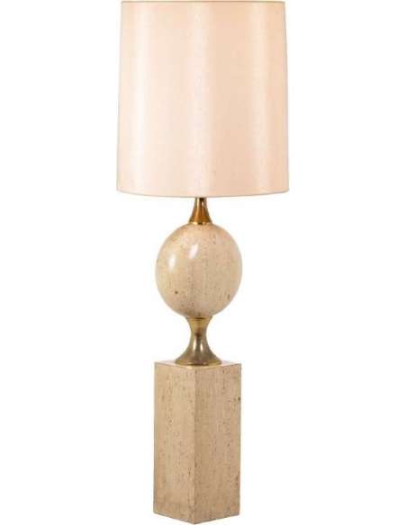 Philippe Barbier, Travertine lamp, 1970s, Ls45661551 - lamps-Bozaart