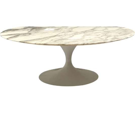 Table "tulip" ronde en marbre+ Knoll& Eero Saarinen Circa 1970