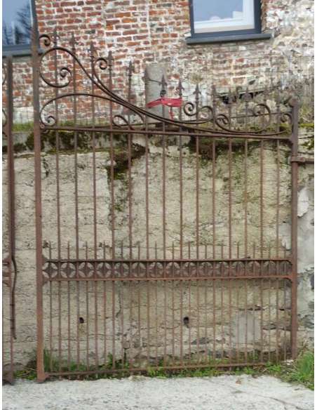 Ancien portail de propriété en fer forgé de style art classique et d'époque 18e siècle-Bozaart