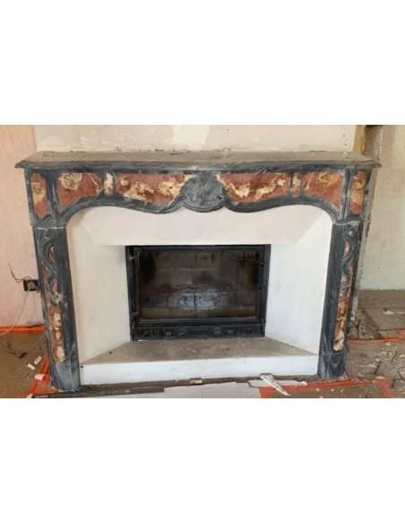 Marble fireplace in the Louis 15 style from the 18th century-Bozaart