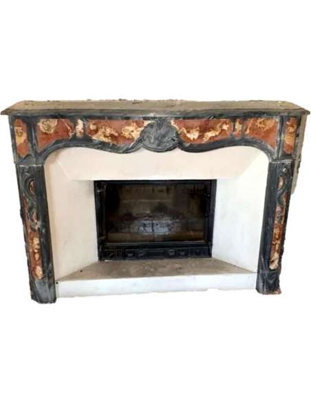 Marble fireplace in the Louis 15 style from the 18th century-Bozaart