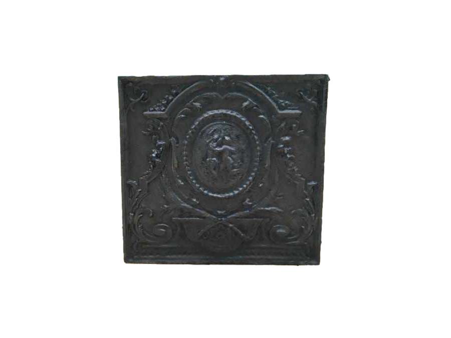 Large Old Cast Iron Fireplace Plate From The 18th Century - fireplace plates