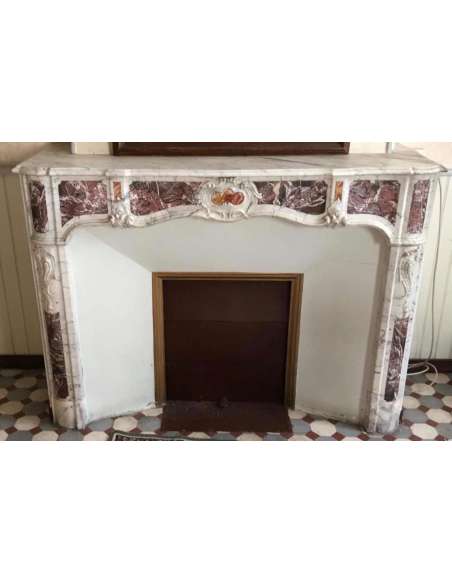 18th century Regency style marble fireplace-Bozaart