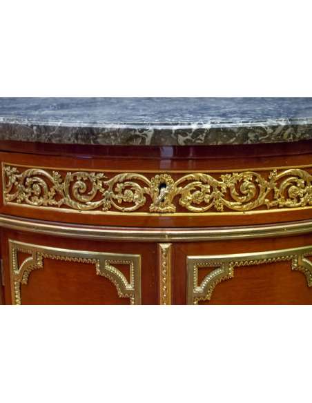 Buffet demi-lune de style Louis XVI. XIXème siècle.-Bozaart