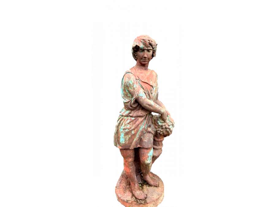 Bacchus in cast iron of modern art style 19th century