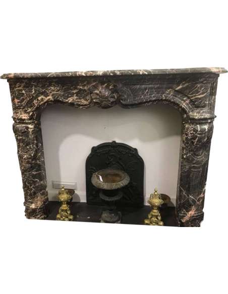 Marble fireplace in the Louis 14 style from the 18th century-Bozaart