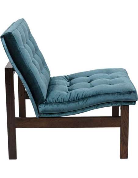 Danish France & Son Armchair In Rosewood And Blue Velvet, 1962 - LS3705B1511 - Design Seats-Bozaart