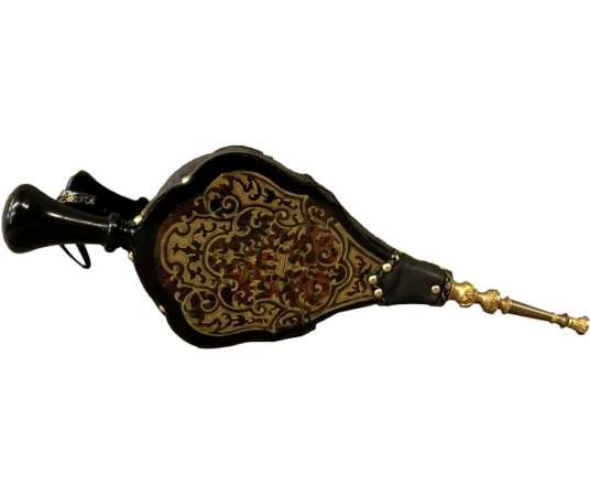 19th Century Boulle Marquetry Bellows - chenets, fireplace accessories