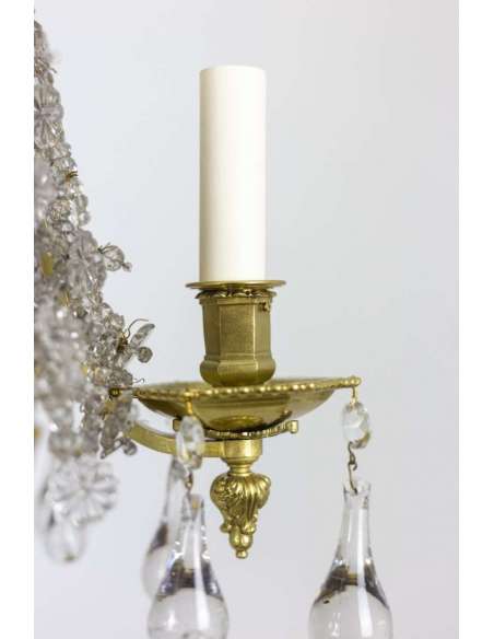 Lustre à Lacet En Cristal Et Bronze Doré, Circa 1880 - LS42001801 - lustres-Bozaart