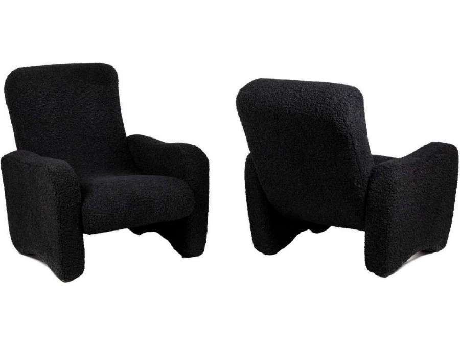 Pair Of "lounge" Armchairs, 1970s, LS53691012D - Design Seats