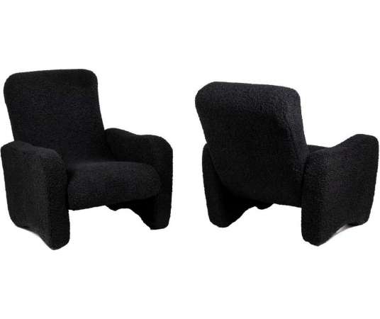 Pair Of "lounge" Armchairs, 1970s, LS53691012D - Design Seats