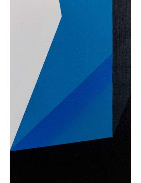 Arthur Dorval, Tableau « Éclosion géométrique, 2020, LS47831251 - Tableaux peintures abstraites-Bozaart