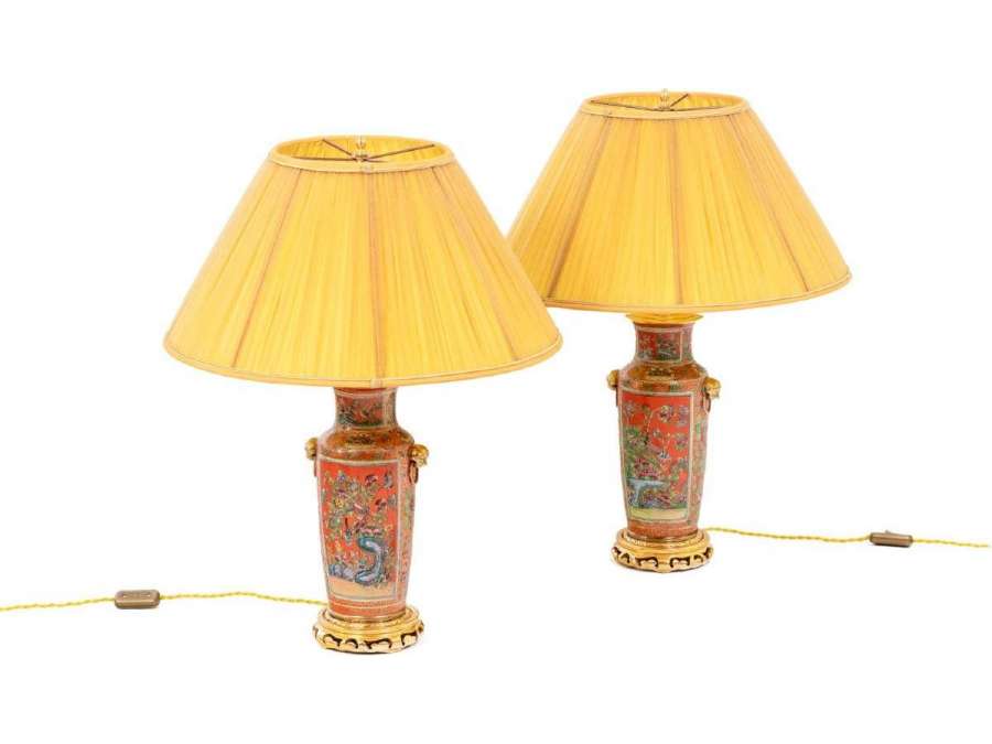 Lamps in canton porcelain, cica 1880