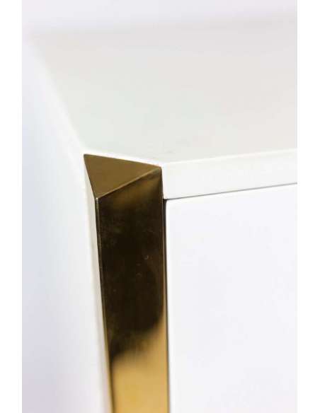 Luigi Caccia Dominioni for Azucena, Lacquer and brass chest of drawers, 1970s, LS4676982B - Dressers-Bozaart