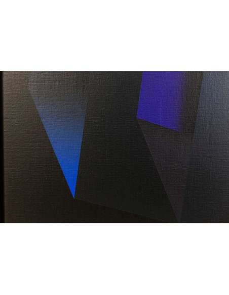 Arthur Dorval, Tableau « Éclosion géométrique », 2020, LS47841251 - Tableaux peintures abstraites-Bozaart