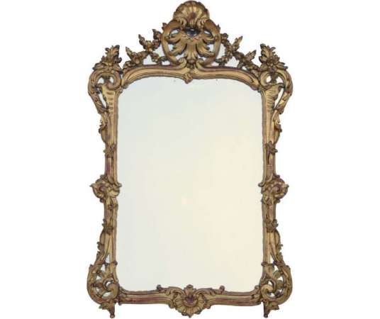 Louis XV style mirror with gilded wood paneling, nineteenth century - LS2582 - mirrors