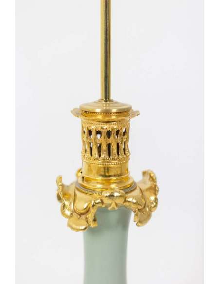 Paire de lampes en porcelaine+de 19ème siècle-Bozaart