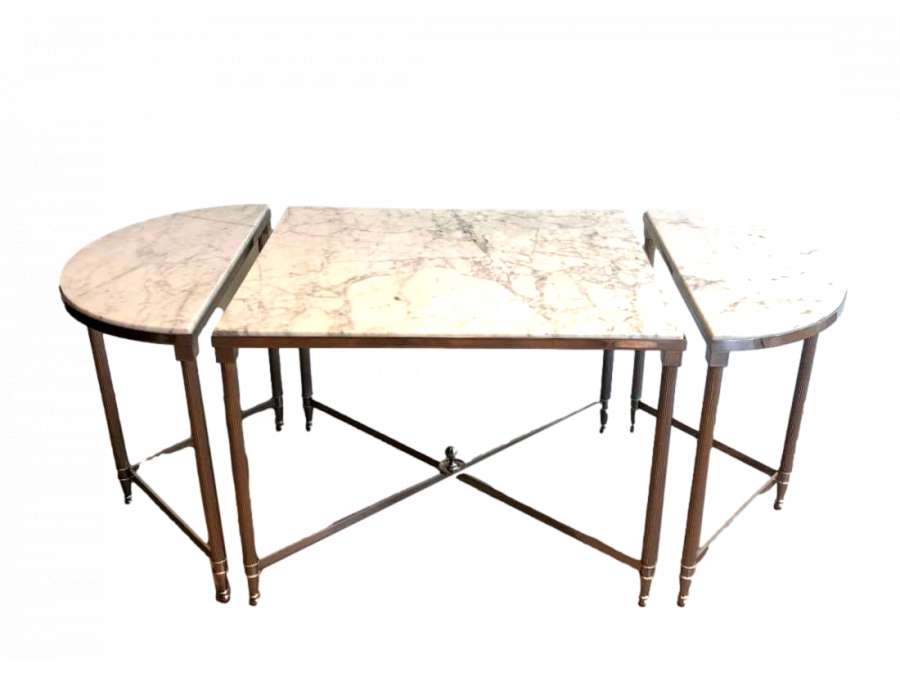 20th Century Silver Metal Coffee Table