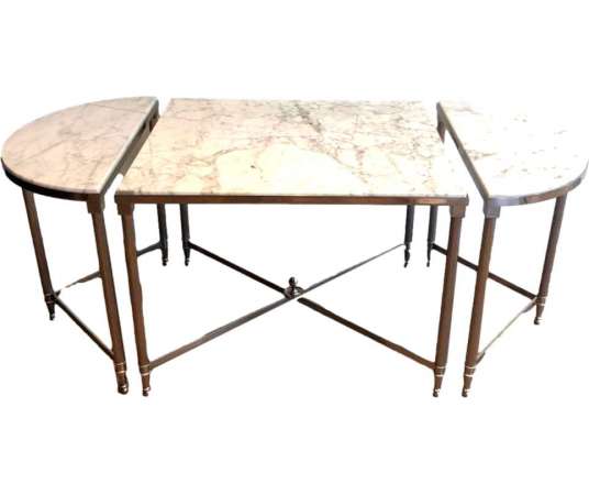 20th Century Silver Metal Coffee Table