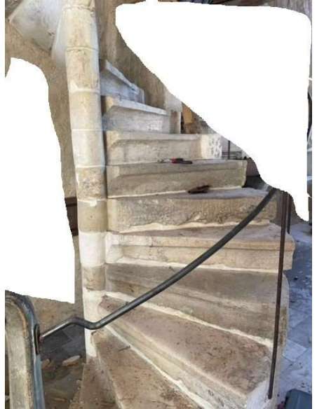 Escalier ancien en pierre +d'époque 16e siècle-Bozaart