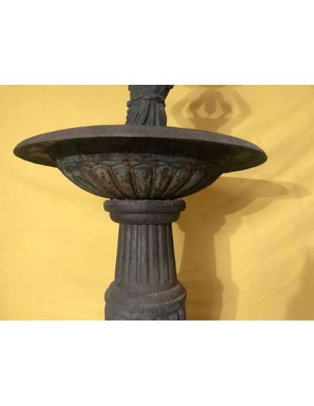 19th century cast iron fountain with double basin-Bozaart