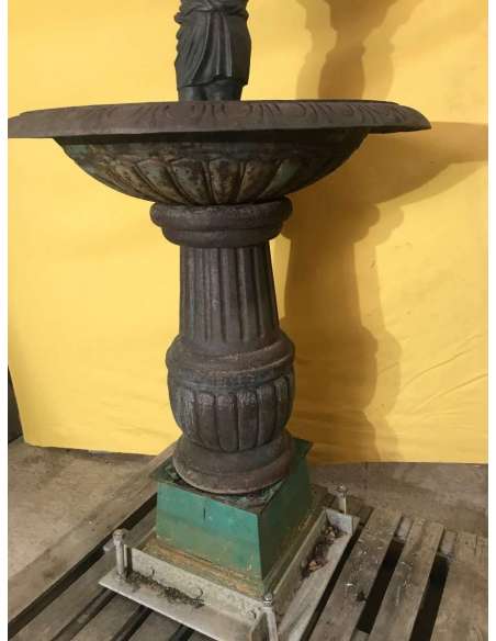 19th century cast iron fountain with double basin-Bozaart