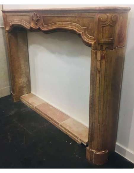 Louis 15 stone fireplace from the 18th century-Bozaart